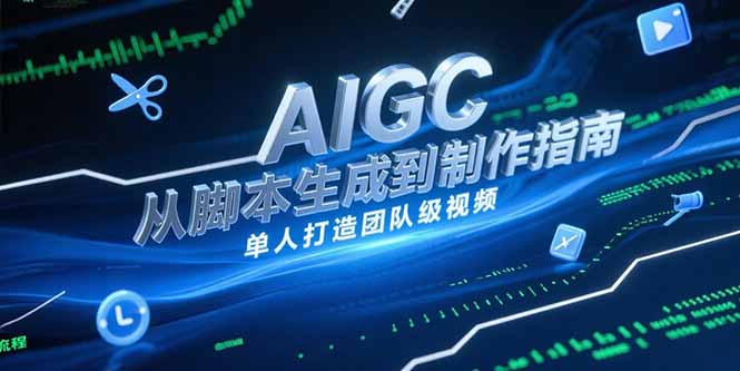 AIGC视频制作指南，从脚本生成到剪辑全流程，单人打造团队级视频-腾渊网创