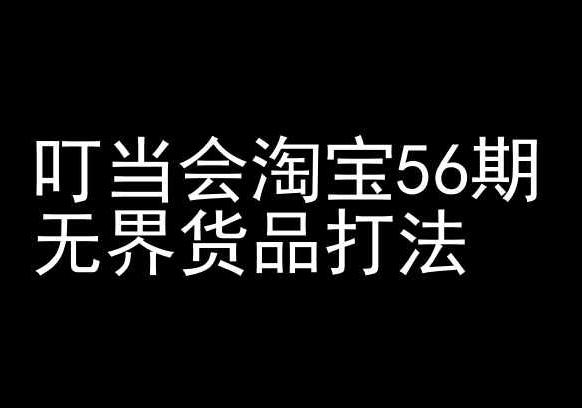 叮当会淘宝56期：无界货品打法-淘宝开店教程-腾渊网创