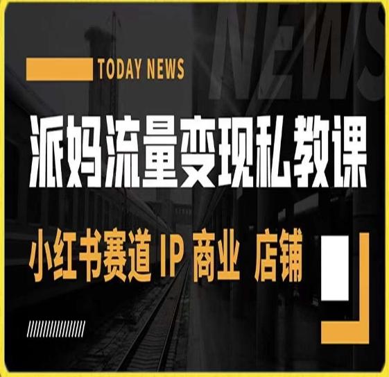 派妈流量变现私教课，小红书赛道IP  商业  店铺 -腾渊论坛