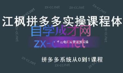 江枫老师·拼多多实操课程-腾渊网创