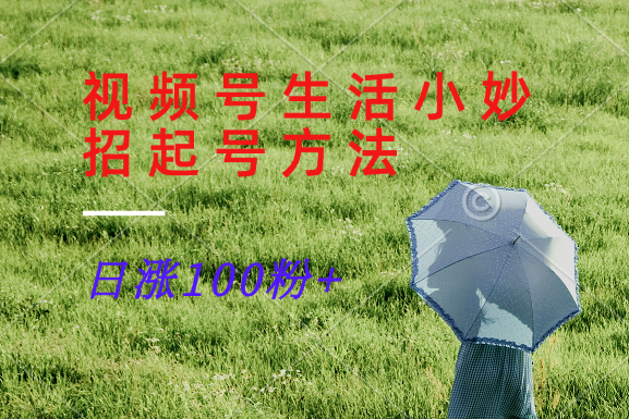视频号生活小妙招分享赛道， 起号涨粉新方法，日涨100粉-腾渊网创