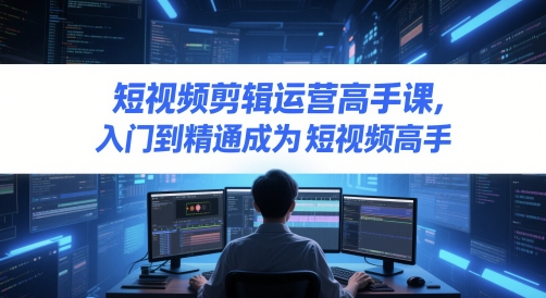 短视频剪辑运营高手课，入门到精通成为短视频高手-腾渊网创