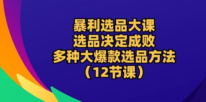 暴利 选品大课：选品决定成败，教你多种大爆款选品方法(12节课-腾渊论坛